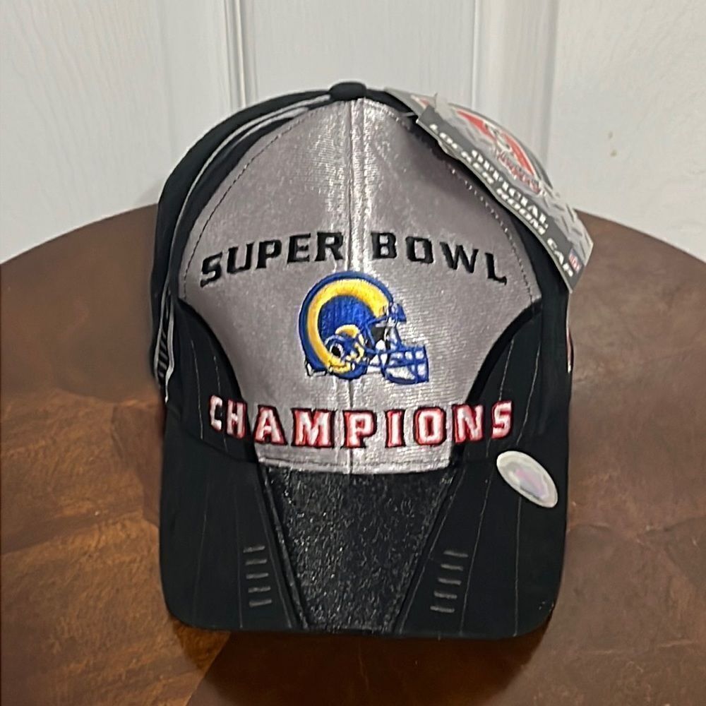 🔥🏈 Vintage “Deadstock” LOS ANGELES RAMS 2000 SUPER BOWL CHAMPS Locker Room Hat